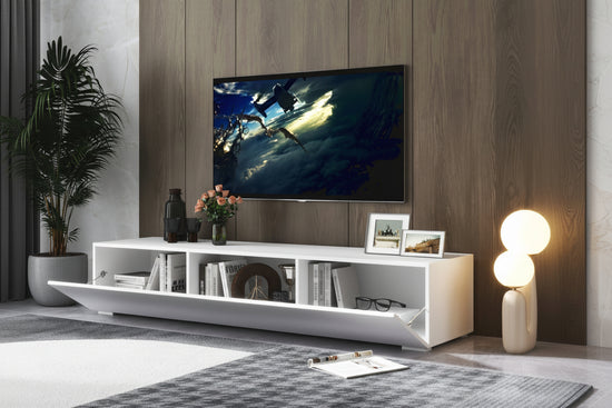 Modern Entertainment Center With Storage   Media Console For Living Room