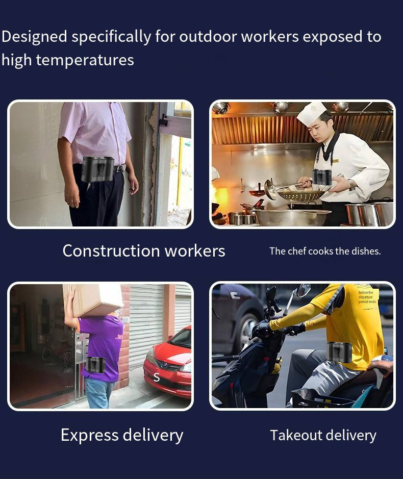 2025 New Model Waist-hung Fan Long Battery Life, Suitable For Outdoor Camping, Powerful Wind, Portable And Mini-sized, Ideal For Construction Sites.