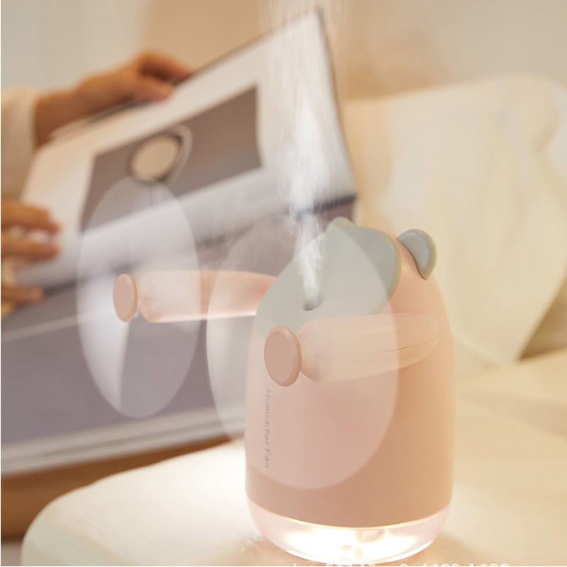 USB Dual-Head Misting Desk Fan