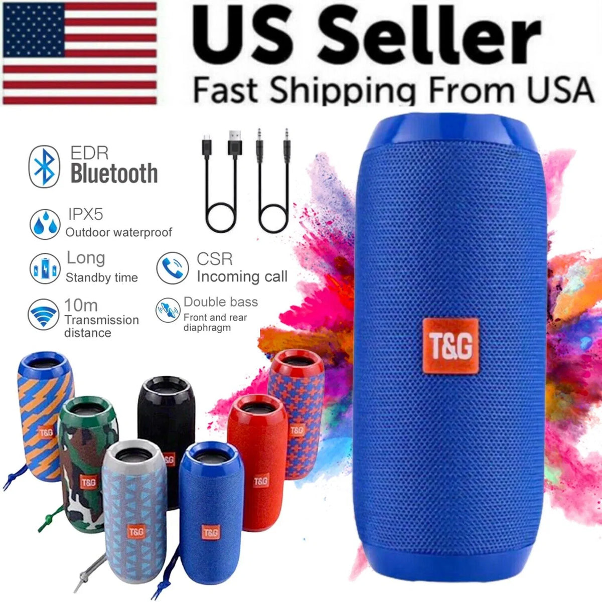24W Bluetooth 5.0 Portable Speaker