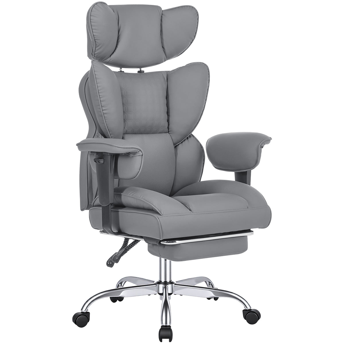 High-Back Gaming Chair with Recline and Footrest