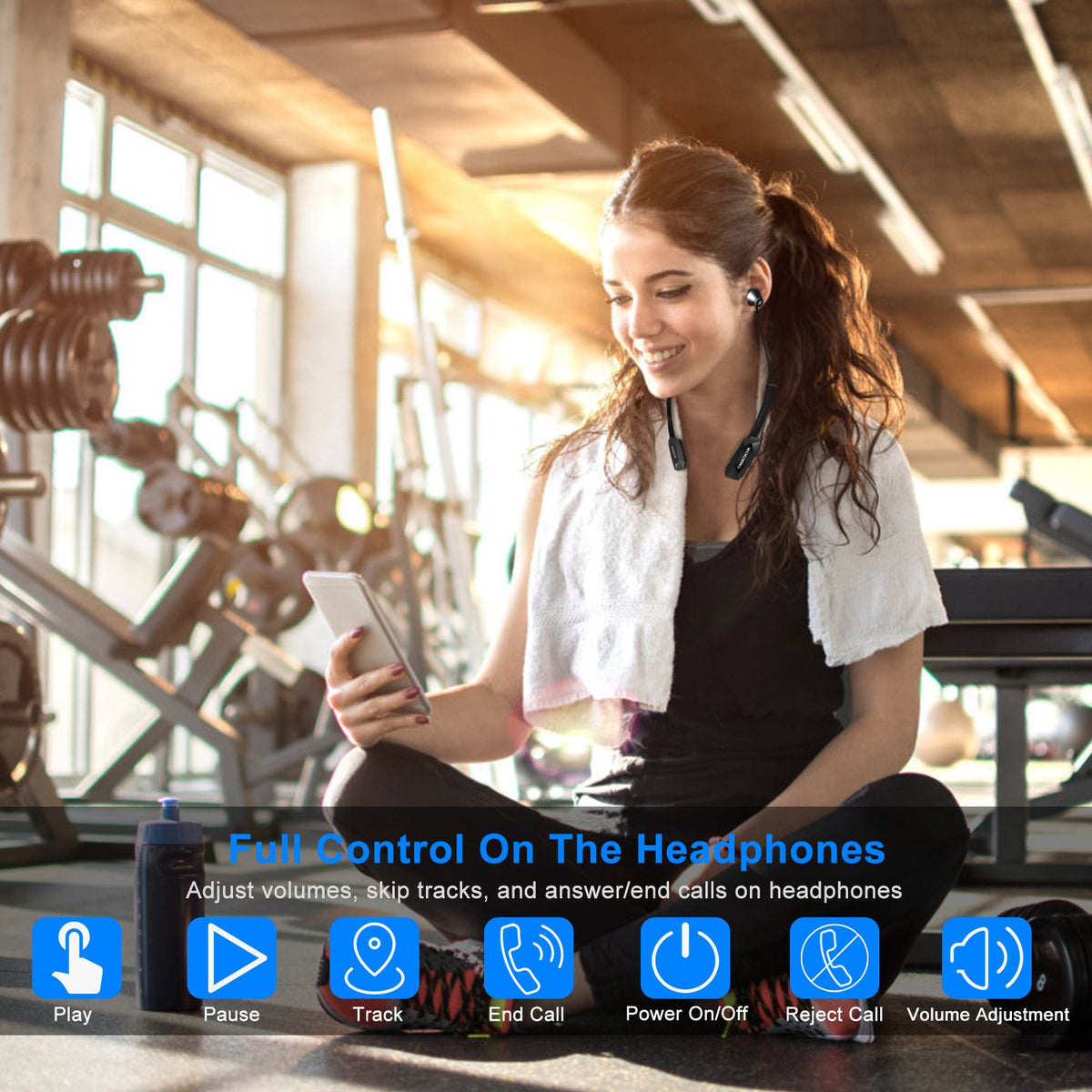 Bluetooth Neckband Sport Earbuds with Mic