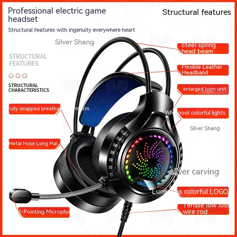 Silver Eagle Q7 RGB Gaming Headset with Mic