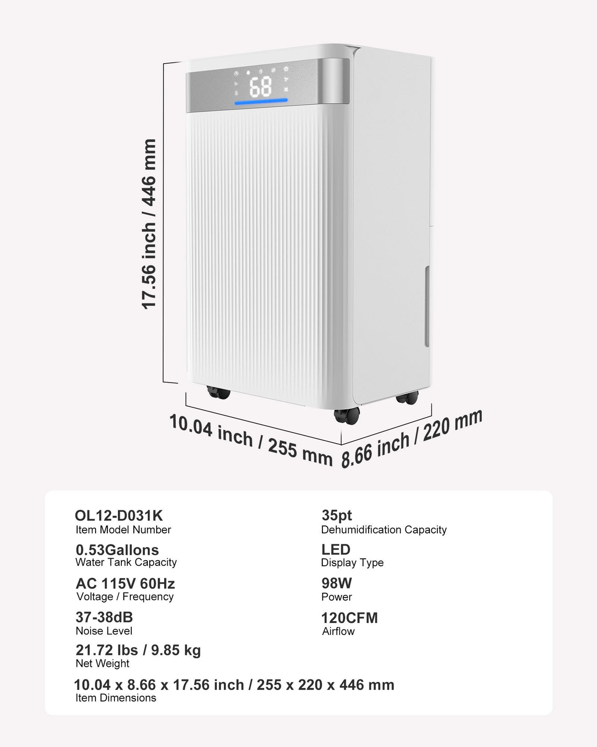 35-Pint Dehumidifier for Home and Basement