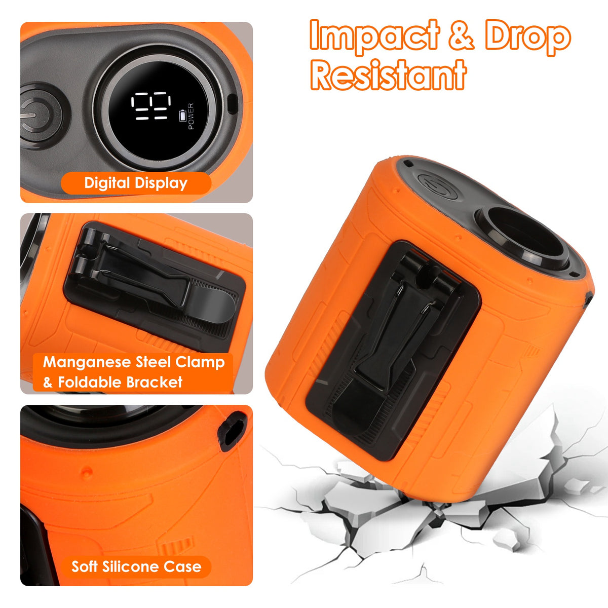 5-in-1 Wearable Waist Clip Fan with Flashlight