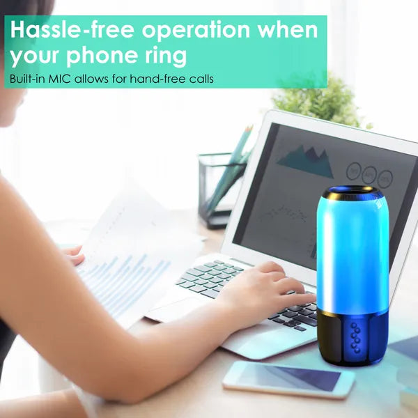 Portable Bluetooth Speaker with Color-Changing Lights