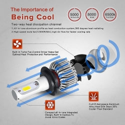 H7 LED Car Headlight Bulbs, 56W Pair