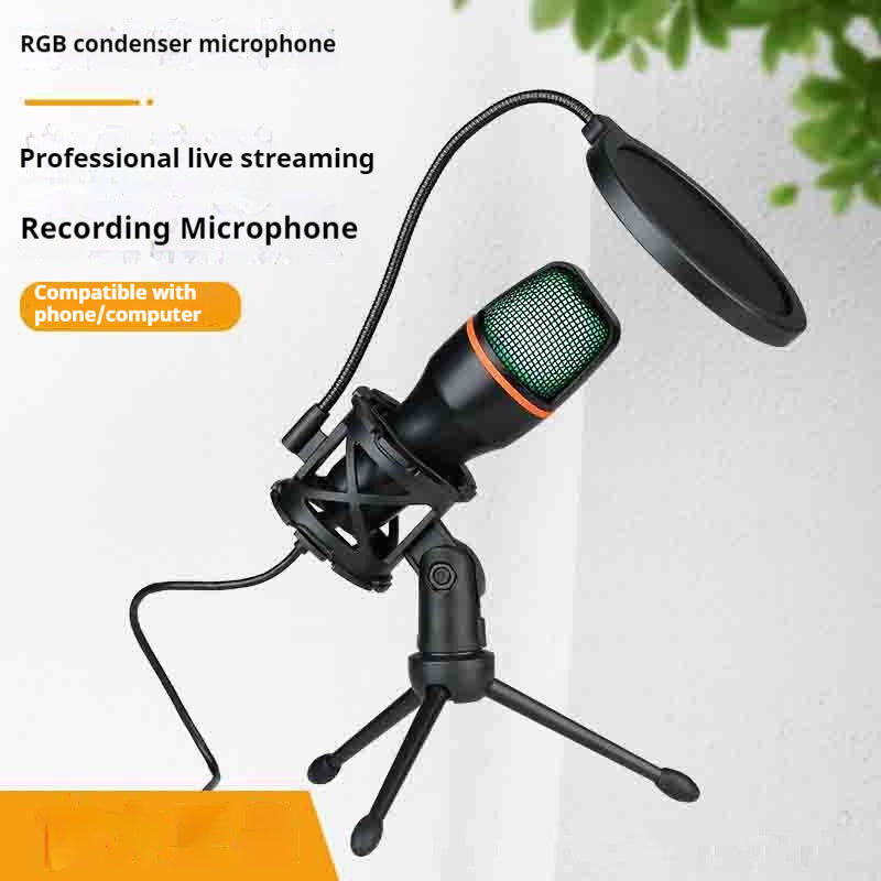 USB Condenser Microphone with Tripod