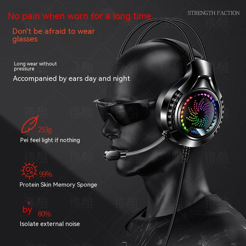 Silver Eagle Q7 RGB Gaming Headset with Mic