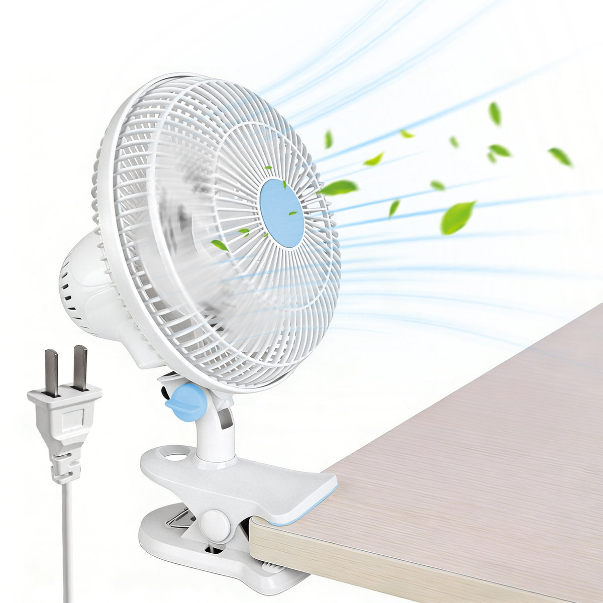 8.66 in. Oscillating Clip Fan with Two Speeds