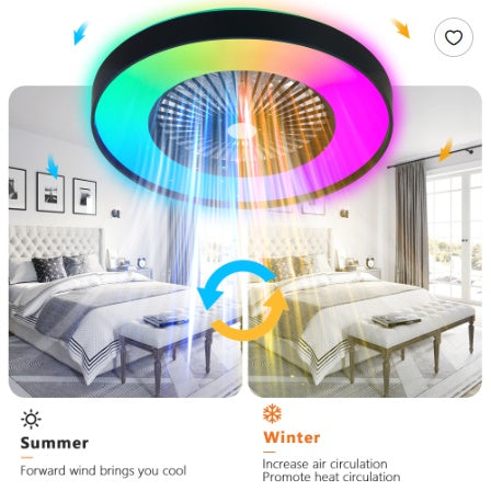 23 in. Smart Ceiling Fan with RGB Light